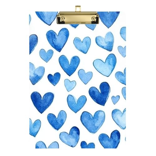 Klemmbrett aus Kunststoff für Lehrer, Muss für Klassenzimmer, Grundschule, Größe 22,9 x 30,5 cm, Blau von GuoChe