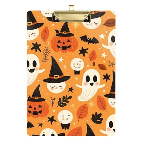 Klemmbrett für Halloween, Sozialarbeiter, wasserdicht, für das erste Jahr, Lehrer, Größe 9 x Orange von GuoChe
