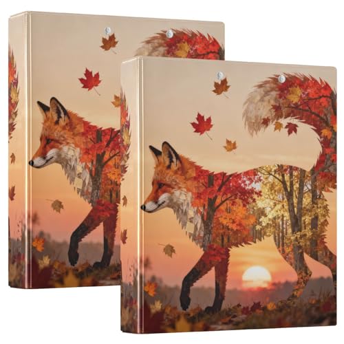 Klemmbrett mit Herbst-Fuchslandschaft, Tier-Collage, Klemmbrett mit Tascheneinband, 1 Packung, 3,8 cm, sortierte Ordner, Arztbedarf, 200 Blatt von GuoChe