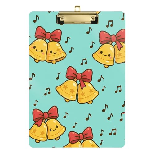 Klemmbrett mit Jingle Bells Querformat, wasserdicht, für Schüler, Mädchen, Kinder, Lehrer, Klemmbrett, Größe 22,9 x 30,5 cm Klemmbrett mit Jingle Bells Querformat, wasserdicht, für Schüler, Mädchen, Kinder, Lehrer, Klemmbrett, Größe 22,9 x 30,5 cm von GuoChe