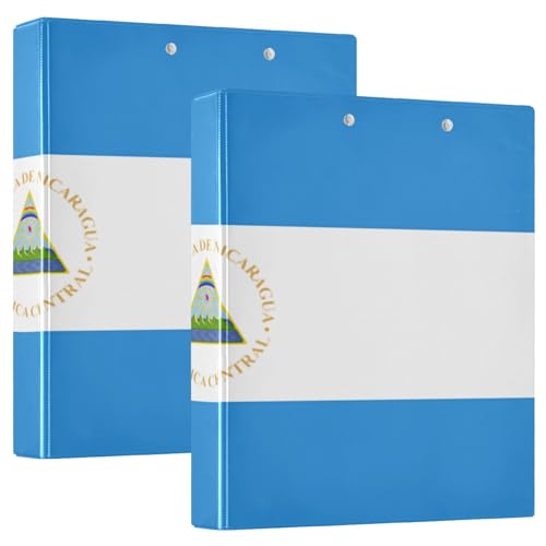 Klemmbrett mit Nicaragua-Flagge, 1 Packung, 3,8 cm, Bürobedarf, hält 200 Blatt von GuoChe
