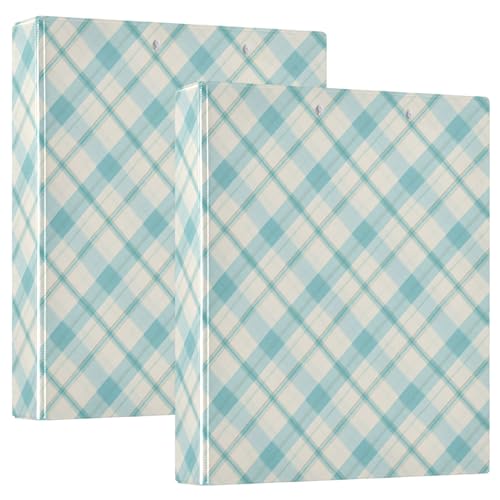 Klemmbrett mit Taschen, Büffelkaro, Hellblau, 1 Packung, 3,8 cm, Büroordner, Schreibwaren, 200 Blatt von GuoChe