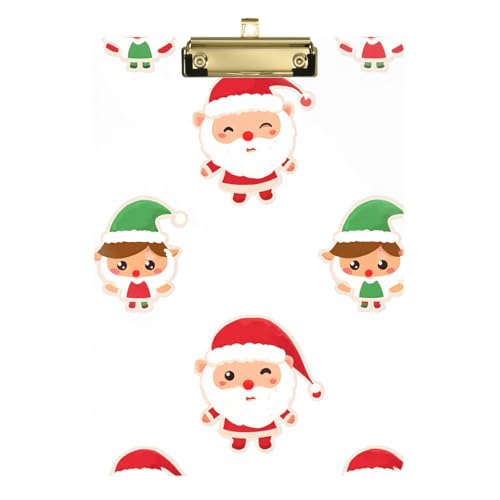 Klemmbrett mit Weihnachtselfen, Kunststoff, für Schüler, Mädchen, Kinder, Lehrer, Klemmbrett, Größe 22,9 x 30,5 cm Klemmbrett mit Weihnachtselfen, Kunststoff, für Schüler, Mädchen, Kinder, Lehrer, Klemmbrett, Größe 22,9 x 30,5 cm von GuoChe