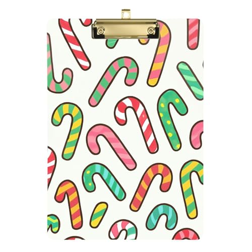 Klemmbrett mit Zuckerstangen-Muster, Kunststoff, für Schüler, Mädchen, Kinder, Lehrer, Klemmbrett Größe Klemmbrett mit Zuckerstangen-Muster, Kunststoff, für Schüler, Mädchen, Kinder, Lehrer, Klemmbrett Größe von GuoChe