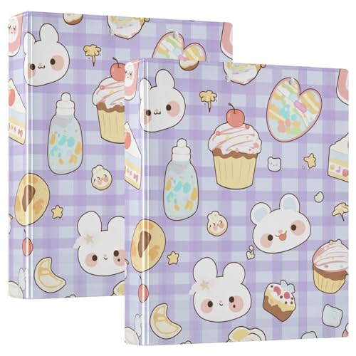 Klemmbrett mit niedlichem Cupcakes in blauem, kariertem Muster, mit Tascheneinband, 1 Packung, 3,8 cm, sortierte Ordner, Schreibwaren, Akkories für Briefgröße (27,9 x 21,6 cm) von GuoChe