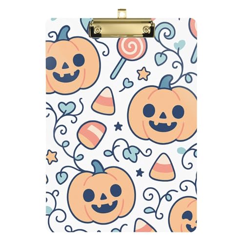 Klemmbretter, legale Größe, transparent, für Lehrer, Krankenpflege, Größe 22,9 x 30,5 cm, Halloween, Kürbis, Süßigkeiten, Streuen Klemmbretter, legale Größe, transparent, für Lehrer, Krankenpflege, Größe 22,9 x 30,5 cm, Halloween, Kürbis, Süßigkeiten, Streuen von GuoChe