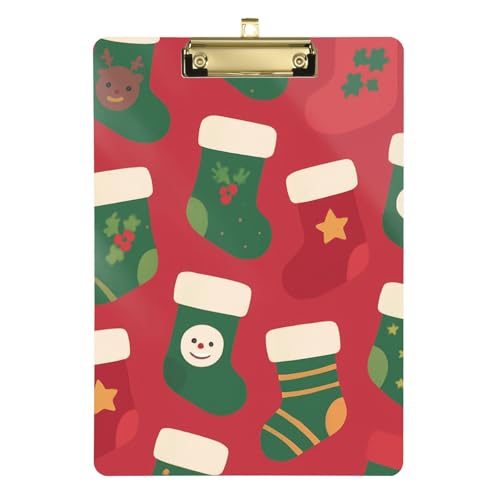 Klemmbretter mit Weihnachtsstrümpfen, wasserdicht, für Lehrer, Größe 22,9 x 30,5 cm Klemmbretter mit Weihnachtsstrümpfen, wasserdicht, für Lehrer, Größe 22,9 x 30,5 cm von GuoChe