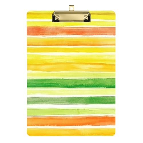 Kompaktes Klemmbrett für Hausaufgaben, pädiatrische Größe, 22,9 x 30,5 cm, bunt, Aquarell, gestreift Kompaktes Klemmbrett für Hausaufgaben, pädiatrische Größe, 22,9 x 30,5 cm, bunt, Aquarell, gestreift von GuoChe