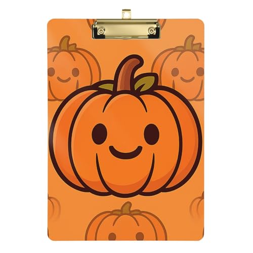 Langes Klemmbrett, Standard-Loch, für Schüler, Mädchen, Kinder, Lehrer, Klemmbrett, Größe 22,9 x 30,5 cm, Halloween-Kürbis Langes Klemmbrett, Standard-Loch, für Schüler, Mädchen, Kinder, Lehrer, Klemmbrett, Größe 22,9 x 30,5 cm, Halloween-Kürbis von GuoChe