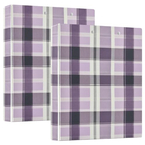 Lavenderblush Buffalo Plaid Schottenkaro-Klemmbrett mit Tascheneinband, 1 Packung, 3,8 cm, ästhetischer Ordner, Büro, Dokumenten-Organizer für Briefgröße (27,9 x 21,6 cm) von GuoChe
