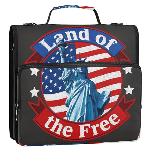Liberty USA Kunstdruck 3 Ringe 3,8 cm Organizer Ordner mit Griff Laege Kapazität Dokumentenmappe Organizer geeignet für Mittelschule Liberty USA Kunstdruck 3 Ringe 3,8 cm Organizer Ordner mit Griff Laege Kapazität Dokumentenmappe Organizer geeignet für Mittelschule von GuoChe