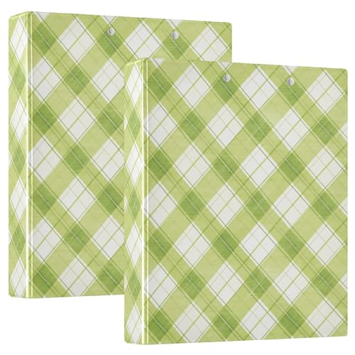Lindgrünes Büffelkaro D-Ringbuch mit Innentaschen, 1 Packung, 3,8 cm, sortierte Ordner, Schreibwaren, Accories, 200 Blatt Lindgrünes Büffelkaro D-Ringbuch mit Innentaschen, 1 Packung, 3,8 cm, sortierte Ordner, Schreibwaren, Accories, 200 Blatt von GuoChe