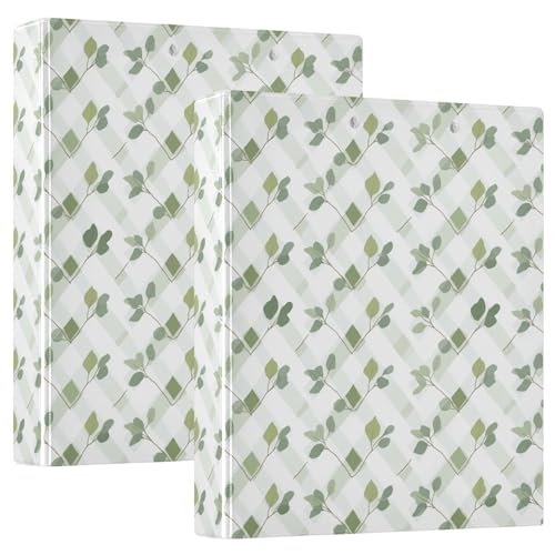 Lustiges Klemmbrett mit grünen Blättern, kariert, mit Innentaschen, 1 Packung, 3,8 cm, sortiert, für Büro, Dokumente, Organizer, 200 Blatt von GuoChe