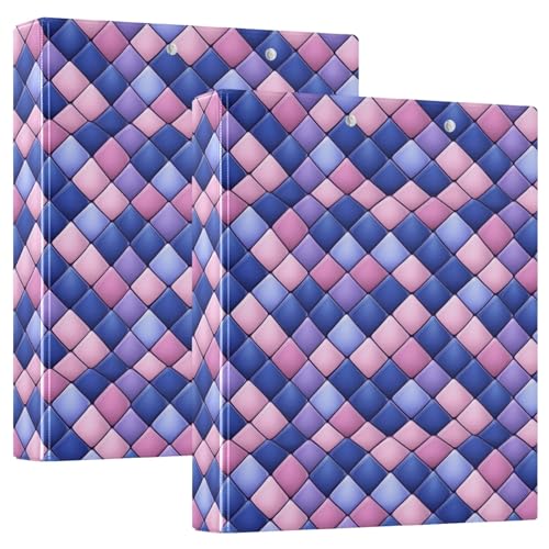 Lustiges kariertes D-Ringbuch mit Tascheneinband, 3,8 cm, ästhetischer Ordner, Schreibwaren, für Briefgröße (27,9 x 21,6 cm), 1 Packung von GuoChe