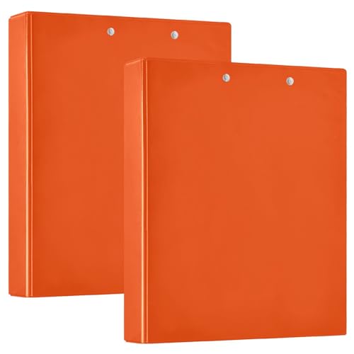 Notizbuch, 3 Ringen, 3,8 cm, mit Klemmbrett, 1/2 Packungen für Briefgröße (27,9 x 21,6 cm), Hardcover, Orange/Rot von GuoChe
