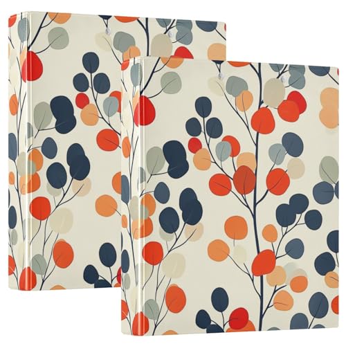 Notizbuch mit 3 Ringen, 3,8 cm mit Klemmbrett, 1/2 Stück, für Briefgröße (27,9 x 21,6 cm), Hardcover, Herbstblume, Beige von GuoChe