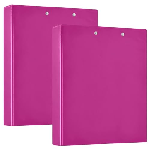 Notizbuchordner mit 3 Ringen, 3,5 cm mit Klemmbrett, 1/2 Packung Ordner für Briefgröße (27,9 x 21,6 cm), 200 Blatt, mittelviolett-rot von GuoChe