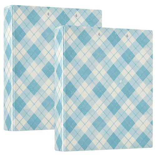 Notizbuchordner mit Klemmbrett, 3,8 cm, sortiert, für Briefgröße (27,9 x 21,6 cm), Türkis kariert, 1 Packung von GuoChe
