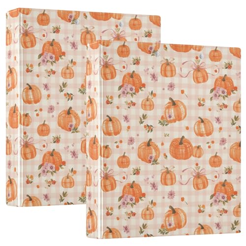 Orange Pumkins karierte D-Ringbücher mit Innentaschen, 1 Packung, 3,8 cm, Büroordner, Büro-Organizer, 200 Blatt Orange Pumkins karierte D-Ringbücher mit Innentaschen, 1 Packung, 3,8 cm, Büroordner, Büro-Organizer, 200 Blatt von GuoChe