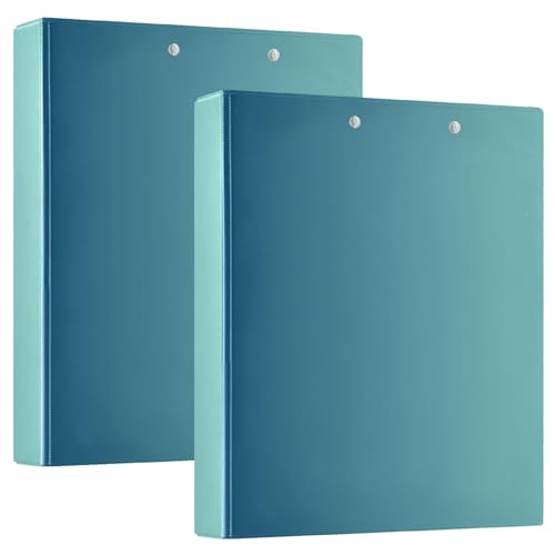 Ordner mit 3 Ringen, 3,8 cm, mit Klemmbrett, 1/2 Packung Ordner für Studenten, Hardcover, grüner Farbverlauf von GuoChe