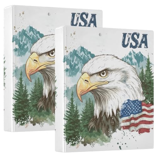 Ordner mit 3 Ringen, 3,8 cm, mit Klemmbrett, 1/2 Stück, für Studenten, Hardcover, amerikanische Flagge, Vogel, cool Ordner mit 3 Ringen, 3,8 cm, mit Klemmbrett, 1/2 Stück, für Studenten, Hardcover, amerikanische Flagge, Vogel, cool von GuoChe