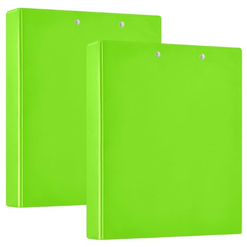 Ordner mit 3 Ringen, 3,8 cm mit Klemmbrett, 1/2 Packung Ordner, Schulbedarf, Hardcover, Rasengrün von GuoChe