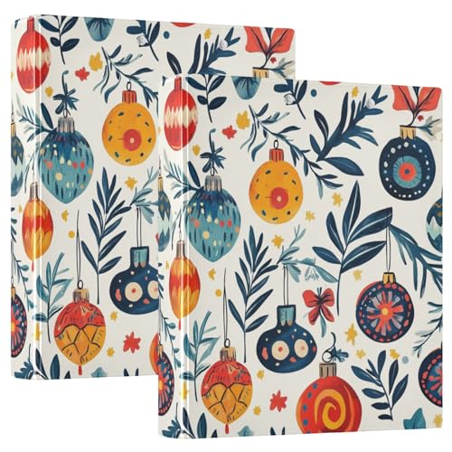 Ordner mit 3 Ringen, 3,8 cm mit Klemmbrett, 1/2er-Pack für Briefgröße (27,9 x 21,6 cm), Hardcover, mexikanischer Cinco de Mayo, bunte Blumen von GuoChe