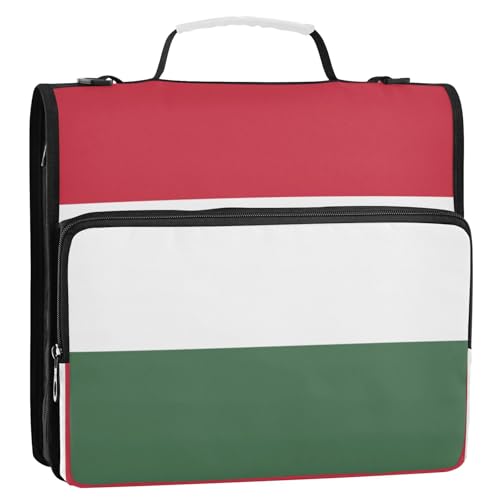 Ordner mit Ungarn-Flagge, 3,8 cm, 3 Ringe, mit Reißverschluss und Gurt, für Schule und Büro Ordner mit Ungarn-Flagge, 3,8 cm, 3 Ringe, mit Reißverschluss und Gurt, für Schule und Büro von GuoChe