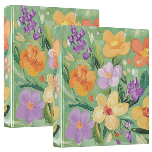 Ordner mit drei Ringen, 3,8 cm mit Klemmbrett, 1/2 Packung Ordner, Schulbedarf, Ordner, 200 Blatt, Blumen-Ölgemälde Ordner mit drei Ringen, 3,8 cm mit Klemmbrett, 1/2 Packung Ordner, Schulbedarf, Ordner, 200 Blatt, Blumen-Ölgemälde von GuoChe