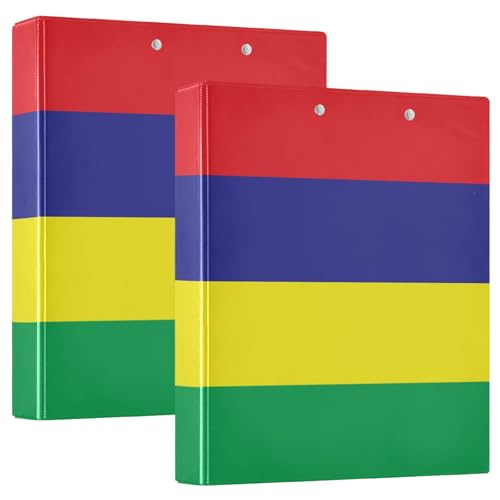 Original Simple Mritius Flag Isolierte robuste Ordner mit Tascheneinband, 1 Packung, 3,8 cm, sortierte Ordner, Bürobedarf, hält 200 Blatt Original Simple Mritius Flag Isolierte robuste Ordner mit Tascheneinband, 1 Packung, 3,8 cm, sortierte Ordner, Bürobedarf, hält 200 Blatt von GuoChe