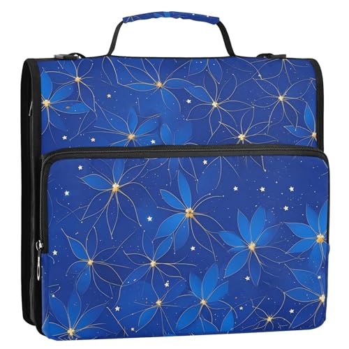 Patternode4uktwythqvwf5t0cz Ringbuch mit 3 Ringen, Reißverschluss, mit Schultergurt und Griff, mehrere Taschen, tragbar, für Zuhause, Reisen, sichere Aufbewahrungstasche für Schule/Büro, 3,8 cm, Blau Patternode4uktwythqvwf5t0cz Ringbuch mit 3 Ringen, Reißverschluss, mit Schultergurt und Griff, mehrere Taschen, tragbar, für Zuhause, Reisen, sichere Aufbewahrungstasche für Schule/Büro, 3,8 cm, Blau von GuoChe