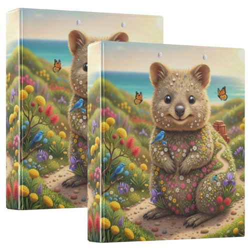 Quokka Australian Scrubland Collage, robuste Ordner mit Innentaschen, 1 Packung, 3,8 cm Büroordner, Dokumentenaufbewahrung, Hardcover Quokka Australian Scrubland Collage, robuste Ordner mit Innentaschen, 1 Packung, 3,8 cm Büroordner, Dokumentenaufbewahrung, Hardcover von GuoChe