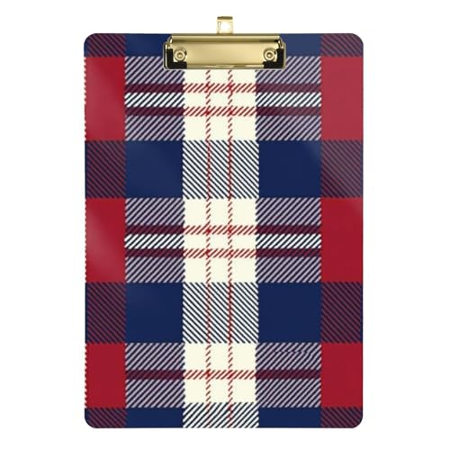 Rechnungs-Klemmbrett-Halter, Standard-Loch, für Lehrer im ersten Jahr, Größe 22,9 x 30,5 cm, Rot / Blau kariert Rechnungs-Klemmbrett-Halter, Standard-Loch, für Lehrer im ersten Jahr, Größe 22,9 x 30,5 cm, Rot / Blau kariert von GuoChe