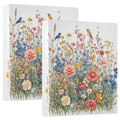 Ringbuch, rund, 3,8 cm, mit Innentaschen, 1/2 Stück, Schulbedarf, Hardcover, Blumen, Nelke, Osteospermum, Vögel, Weiß Ringbuch, rund, 3,8 cm, mit Innentaschen, 1/2 Stück, Schulbedarf, Hardcover, Blumen, Nelke, Osteospermum, Vögel, Weiß von GuoChe