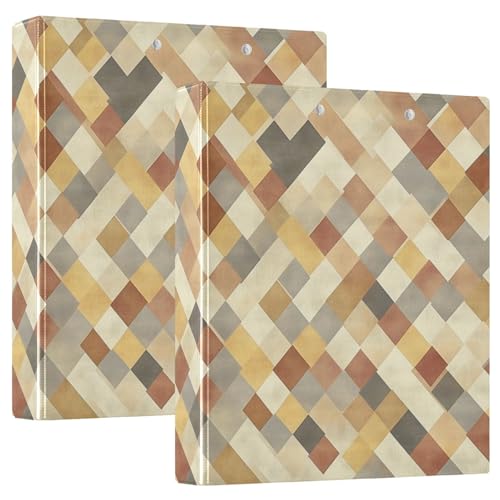 Ringbuch, rund, 3,8 cm, mit Klemmbrett, 1/2er-Pack, Schulbedarf, Hardcover, lustiges Karomuster, Gelb / Grau Ringbuch, rund, 3,8 cm, mit Klemmbrett, 1/2er-Pack, Schulbedarf, Hardcover, lustiges Karomuster, Gelb / Grau von GuoChe
