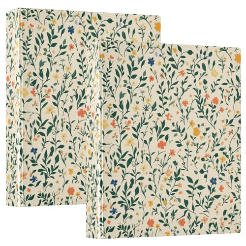 Ringbuch, rund, 3,8 cm, mit Taschen, 1/2 Packungen, Schulhefter, Hardcover, niedliche Frühlingsblumen, rustikal, Beige Ringbuch, rund, 3,8 cm, mit Taschen, 1/2 Packungen, Schulhefter, Hardcover, niedliche Frühlingsblumen, rustikal, Beige von GuoChe