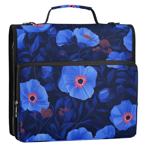 Ringbuch-Organizer mit Griff und abnehmbarem Schultergurt, wasserdicht, für Dokumente, Dateien, 3,8 cm, Blumenmuster, 3,8 cm Ringbuch-Organizer mit Griff und abnehmbarem Schultergurt, wasserdicht, für Dokumente, Dateien, 3,8 cm, Blumenmuster, 3,8 cm von GuoChe