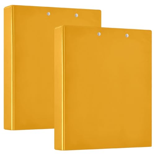 Ringbuch Rundringe 1 und 1/2 Zoll mit Taschenhülle, 1/2 Stück, Schulhefter 200 Blatt, Orange von GuoChe