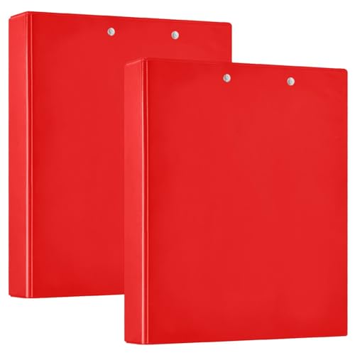 Ringbuch mit 3 Ringen, 3,5 cm, mit Taschen, 1/2 Stück, für Studenten, 200 Blatt, Rot von GuoChe