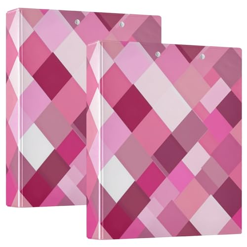 Ringbuch mit 3 Ringen, 3,5 cm mit Klemmbrett, 1/2er-Pack, Ordner für Studenten, 200 Blatt, lustiges Karomuster, Pfirsich Ringbuch mit 3 Ringen, 3,5 cm mit Klemmbrett, 1/2er-Pack, Ordner für Studenten, 200 Blatt, lustiges Karomuster, Pfirsich von GuoChe