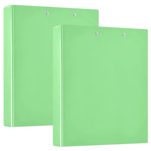 Ringbuch mit 3 Ringen, 3,5 cm mit Taschen, 1/2 Stück, für Briefgröße (27,9 x 21,6 cm), 200 Blatt, Palegreen von GuoChe