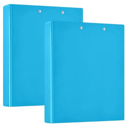 Ringbuch mit 3 Ringen, 3,8 cm, mit Klemmbrett, 1/2er-Pack, Ordner für Studenten, Hardcover, Dunkelblau von GuoChe