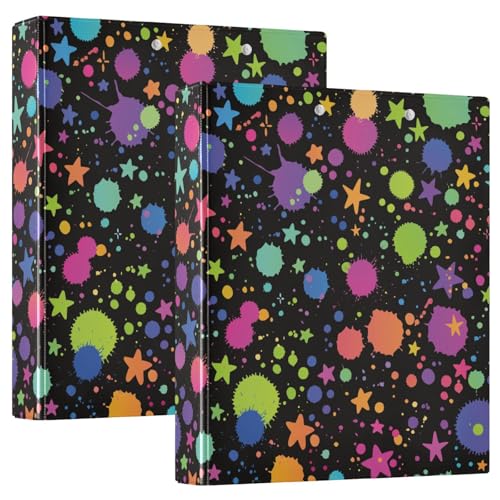Ringbuch mit 3 Ringen, 3,8 cm, mit Taschen, 1/2er-Pack, Schulbedarf, Hardcover, helle Tropfen Ringbuch mit 3 Ringen, 3,8 cm, mit Taschen, 1/2er-Pack, Schulbedarf, Hardcover, helle Tropfen von GuoChe