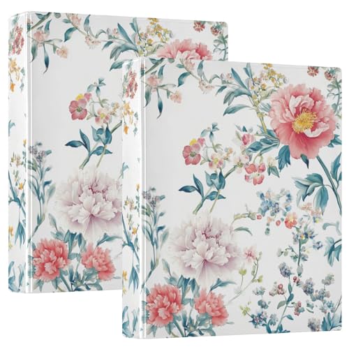 Ringbuch mit 3 Ringen, 3,8 cm mit Innentaschen, 1/2 Stück, Schulbedarf, Hardcover, rosa Blumen Ringbuch mit 3 Ringen, 3,8 cm mit Innentaschen, 1/2 Stück, Schulbedarf, Hardcover, rosa Blumen von GuoChe