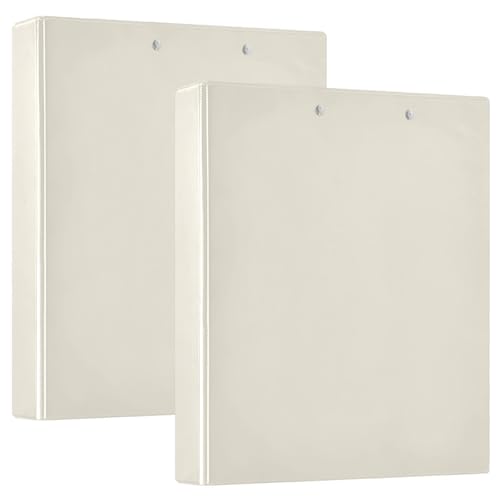 Ringbuch mit Klemmbrett, 3,8 cm, 1/2 Packungen für Briefgröße (27,9 x 21,6 cm), 200 Blatt, Altweiß von GuoChe