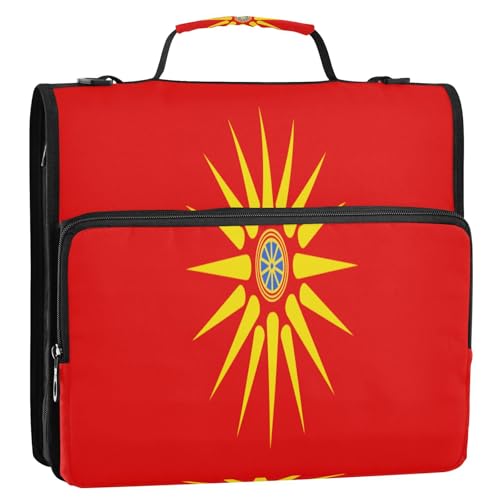 Ringbuch mit Kurdistan-Symbol-Flagge, 3,8 cm, 3 Ringe, Organizer mit Riemen, inklusive Reißverschlusstasche, Reißverschluss-Portfolio für Büro, Schule Ringbuch mit Kurdistan-Symbol-Flagge, 3,8 cm, 3 Ringe, Organizer mit Riemen, inklusive Reißverschlusstasche, Reißverschluss-Portfolio für Büro, Schule von GuoChe