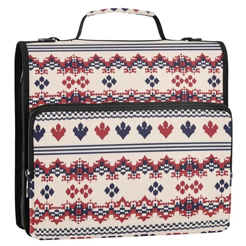 Ringbuch mit Reißverschluss, Tribal-Muster, 3 Ringe, mit Riemen, Kapazität für Schule/Büro Ringbuch mit Reißverschluss, Tribal-Muster, 3 Ringe, mit Riemen, Kapazität für Schule/Büro von GuoChe