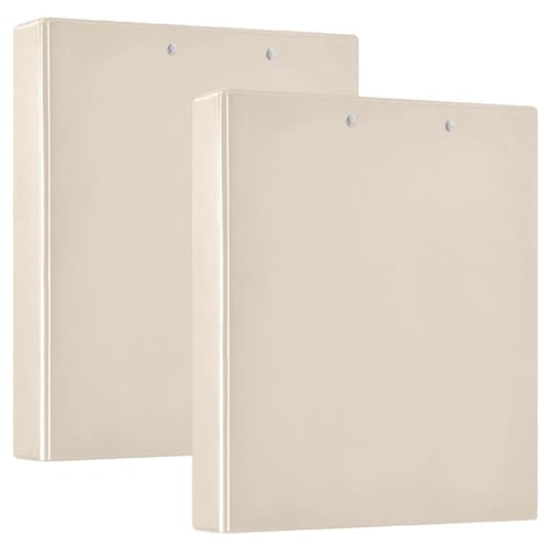 Ringbuch mit drei Ringen, 3,8 cm, mit Taschen, 1/2er-Pack, Schulhefter, 200 Blatt, Beige-Weiß Ringbuch mit drei Ringen, 3,8 cm, mit Taschen, 1/2er-Pack, Schulhefter, 200 Blatt, Beige-Weiß von GuoChe