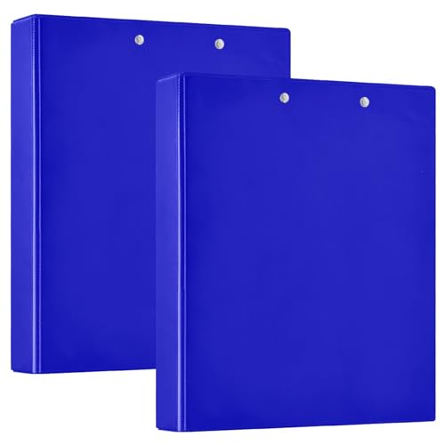 Ringbuch mit drei Ringen, 3,8 cm mit Klemmbrett, 1/2 Packung Ordner für Studenten, Hardcover, mittelblau von GuoChe
