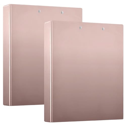 Ringordner mit Tascheneinband, 3,8 cm, rund, 1/2er-Pack, Hardcover, Roségold, Farbverlauf von GuoChe